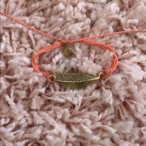 Coral Feather Pura Vida Friendship Bracelet